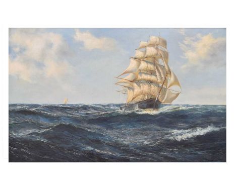 J. McCormack (20th century) - Oil on canvas - Cutty Sark seascape, signed lower right, 69cm x 102cm, gilt framedSignature onl
