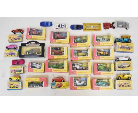 Corgi Toys 225 'Austin Se7en' diecast model vehicle, together with a quantity of Matchbox Models of Yesteryear, Superfast, et