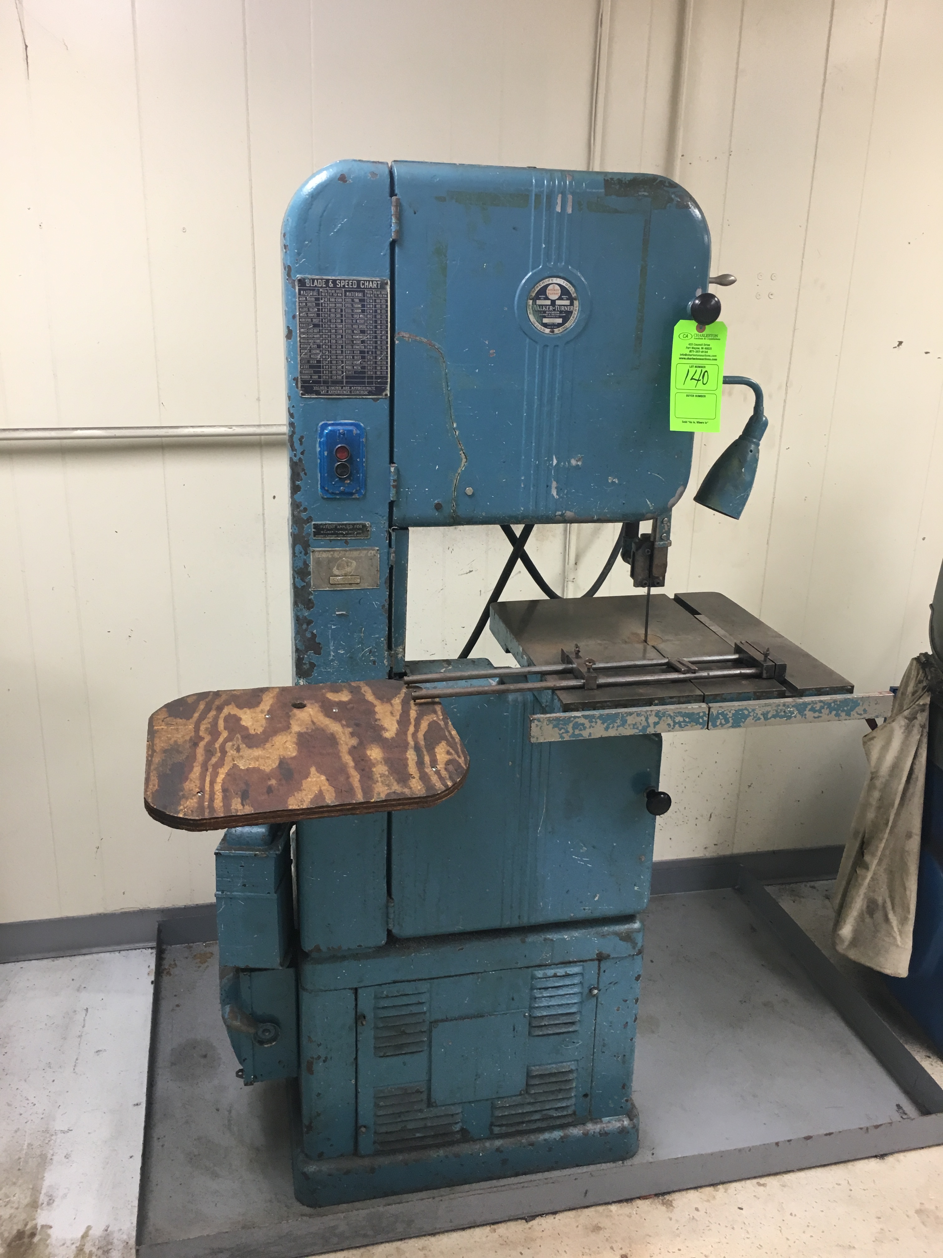 WALKERTURNER BAND SAW MODEL 3321, S 132