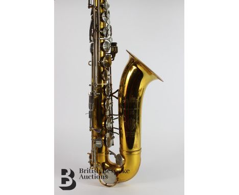 King Cleveland 615 USA tenor saxophone, nr 586610, housed in the original velvet-lined hard case, circa 1980's, complete with