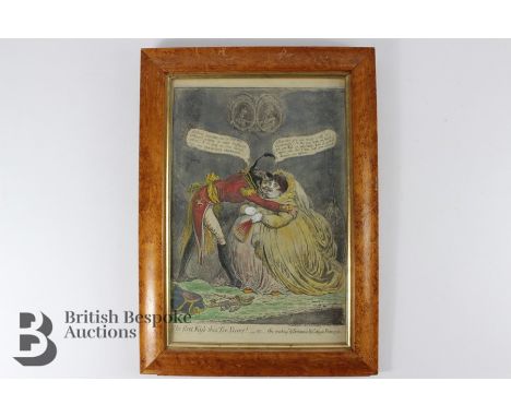 James Gillray (British, 1756-1815) The First Kiss This Ten Years! - or - The Meeting of Britannia &amp; Citizen François prin