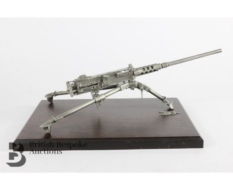 Special Air Services interest. A scale model of a 50 calibre machine gun, limited edition, private regiment memorabilia, rais