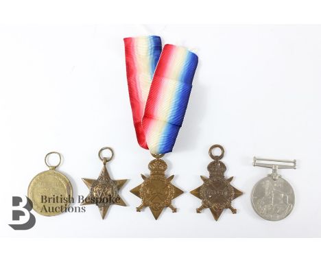 Miscellaneous WWI and WWII medals, including a 1915 Petty Oficer 8264 A. Traves RM Light Infantry; WWI 1915 20231 Private A. 