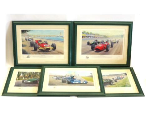 After Tony Smith a Set of Five Limited Edition Prints, each signed in pencil, to include British Greats numbered 445/600, Gra