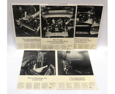 A Set of Eight Rolls-Royce Advertising Boards, from a series of ten, dedicated to the hundred men who will become Rolls-Royce