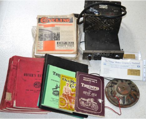 A Collection of Interesting Automobilia to include three series YB MG workshop manuals, two MG series YB operational manuals,