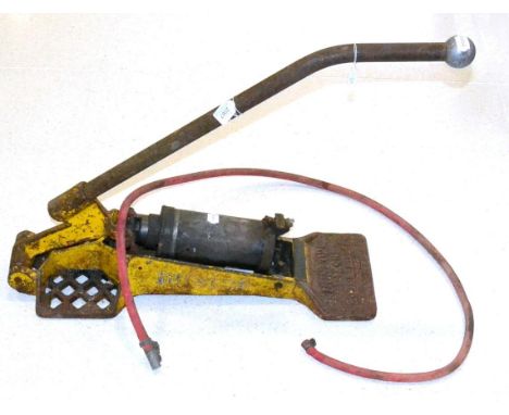 A Vintage Dunlop Minor Tyre Compressor, with brass plaque Patented in England and Abroad, MK/3874, 64cm wide  Buyer's premium