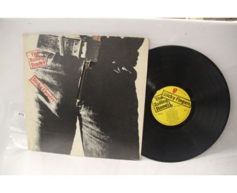 A copy of the iconic Warhol Zip sleeve Rolling Stones ' Sticky Fingers  ' VG / VG+  a cautious grading here but viewing is re