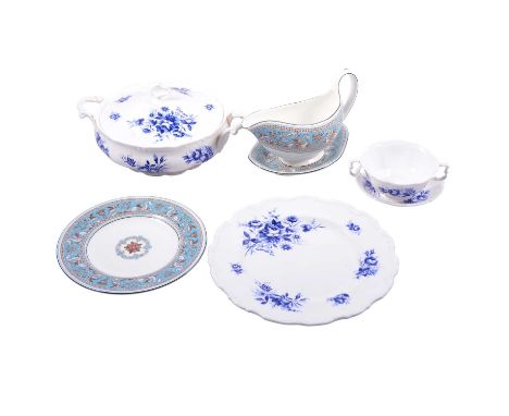 Wedgwood 'Florentine' pattern part dinner service including three covered tureens, two large sauceboats and saucers, and vari