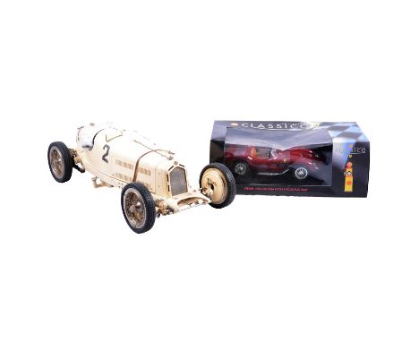 A Pocher Alfa Romeo 8C 2300 Monza "Muletto" model Kit Car, with keys, starting handle, some tools, radiator gauge loose in ba