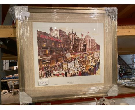 A FRAMED SIGNED FRANCES LENNON  LIMITED EDITION PRINT TITLED WHIT WEEK WALKS 522/850 