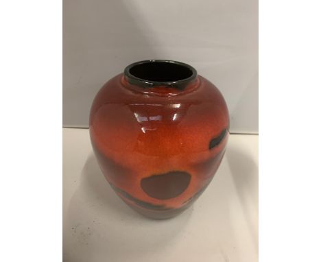 A POOLE POTTERY FLAMBE VASE 