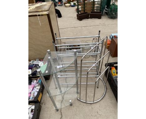 AN ASSORTMENT OF SHELVING UNITS TO INCLUDE A CORNER SHELF AND SHOE RACKS ETC 