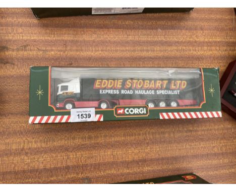 A BOXED CORGI EDDIE STOBART SCANIA CURTAINSIDE TRAILER 59503 