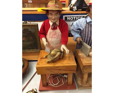 A 1970'S BUTCHER CHARACTER AUTOMATION PUPPET FIGURE 