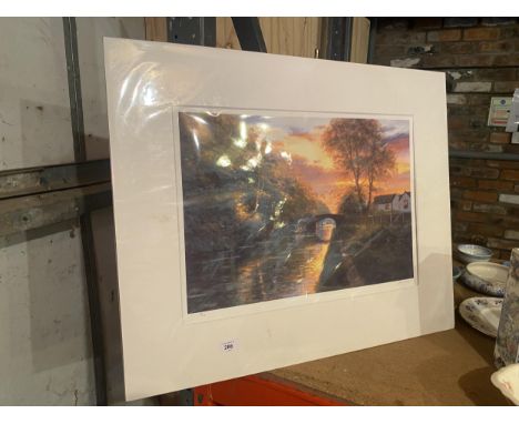 A MOUNTED AND SIGNED STEVEN BEWSHER PRINT LIMITED EDITION 10/195 