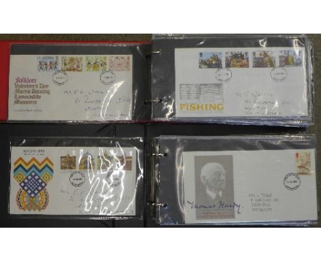 British First Day Stamp Covers 1980 to 1997, 106 covers in two binders