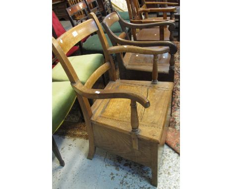 Four similar 19th Century commode armchairs. (4)(B.P. 24% incl. VAT)