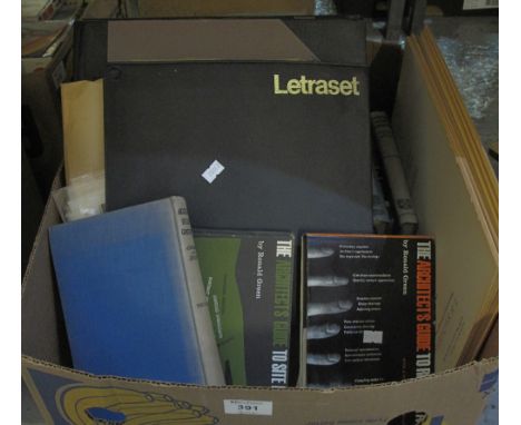 Box of assorted architectural and other books to include: 'Neufert Architects Data'; 'Tomorrow's House: A Handbook of Buildin