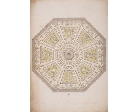 Architecture.- Richardson (George, Scottish architectural and decorative draftsman, ca. 1738-1813) Pair of octagonal neoclass