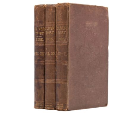 [Dickens (Charles)], "Boz". Oliver Twist; or, The Parish Boy's Progress, 3 vol., first edition, second issue with "Boz" on ti