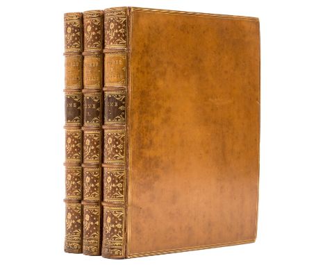 Rabelais (François) Oeuvres, 3 vol., half-titles, vol. 1 &amp; 3 with additional engraved titles by B. Picart, vol. 1 with en