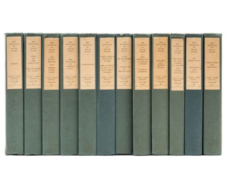 Wilde (Oscar) The Writings of Oscar Wilde, 12 vol., large paper edition, one of 575 copies, title in blue and black with smal