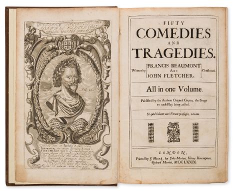 Shakespeare (William).- Beaumont (Francis) and John Fletcher. Fifty Comedies and Tragedies, second collected edition, engrave