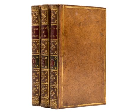 Gothic novel.- Robinson (Mary) Hubert de Sevrac, a Romance of the Eighteenth Century, 3 vol., first edition, errata at the en