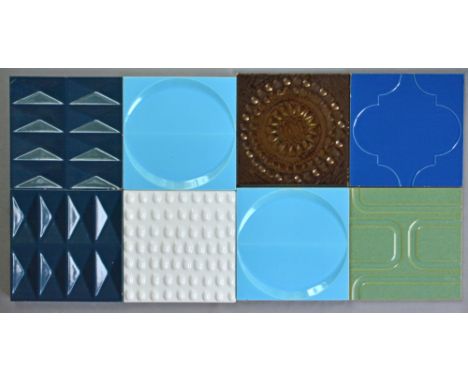 Assorted - Six 1950s to 1970s 6in moulded tiles by Carter & Co, Pilkingtons and H&R Johnson each with an abstract design (6) 