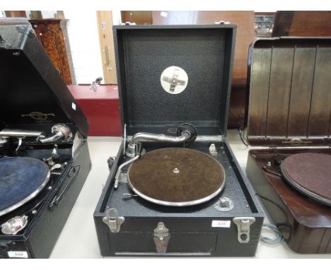 A vintage 'HMV/Vocalion' gramophone (sold as untested collectors item)