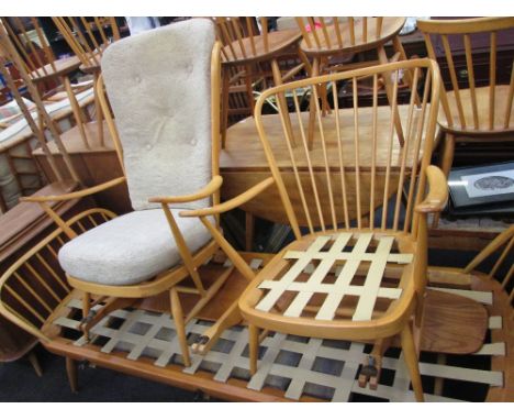 A 1960's design, light beech Ercol cottage suite