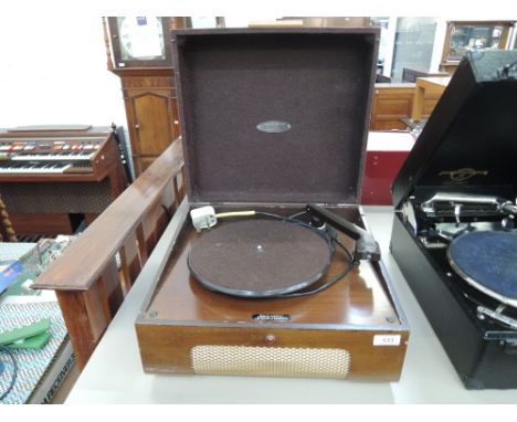 A vintage 'McMichael Radio' gramophone, manufactured using some Garrard parts (sold as untested collectors item)