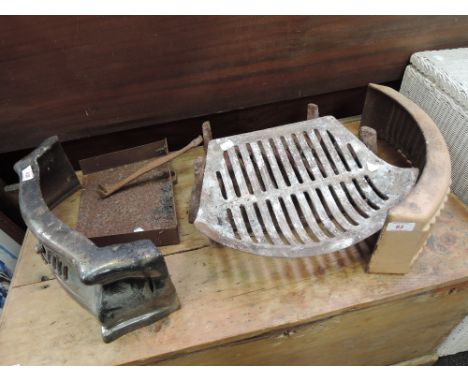 A selection of vintage fire grates including Preston interest