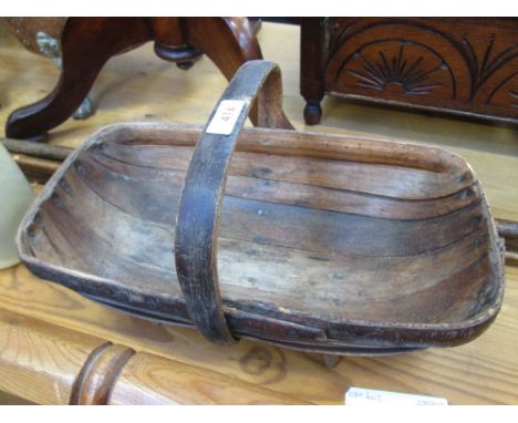 A vintage treen trug