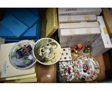 Collector's Plates and Thimbles - a set of Star Trek Starships of the Next Generation plates, certificates, boxed; others, St