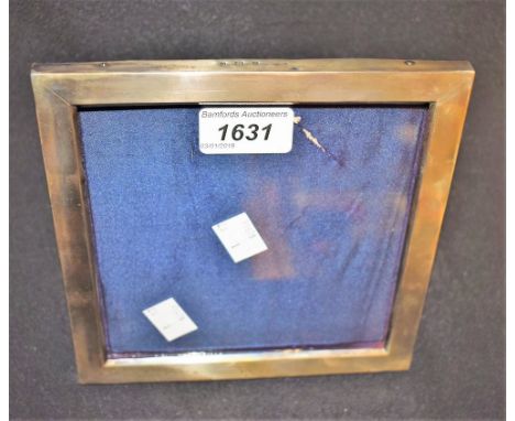 An Edwardian square silver framed easel photograph frame, Birmingham 1904