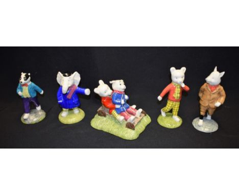 A Beswick Rupert the Bear model, Edward Trunk;  others Bill Badger,  Podgy Pig, Rupert Bear and Algy Pug Go Carting, and Rupe