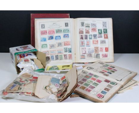 Collection of British, Commonwealth and World stamps contained with two Strand stamp albums, together with a quantity of loos
