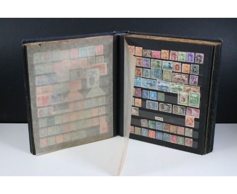 Collection of British, Commonwealth and World stamps contained within a stock book to include Victorian and WW2 German exampl