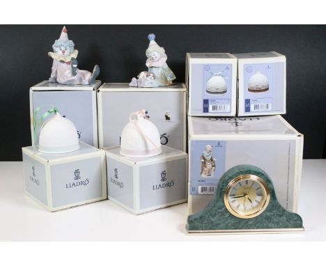 Collection of Lladro to include 'Spring Bell' 7613, 'Summer Bell' 17614, 'Winter Bell' 17616, 'Fall Bell' 17615 together with