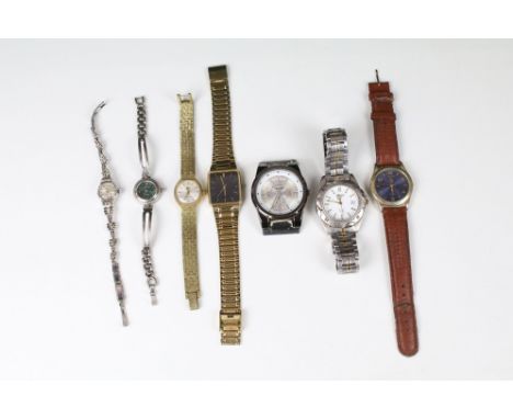 A small collection of ladies and gents wristwatches to include Seiko and Smiths examples. 
