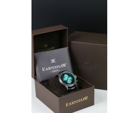 Gents Earnshaw chronograph watch, with box and Certificate of Authenticity