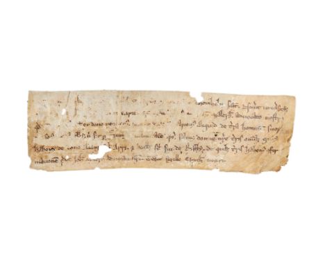 Charter issued by ‘W[alter]’ prior of Thornholme, for John Malerb. (Malherbe), single sheet document in Latin on parchment [E