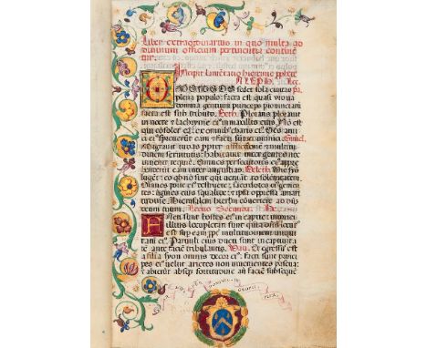 Ɵ‘Liber Extraordinarius’, a Festal Lectionary with Invitatories and Antiphons, in Latin, illuminated manuscript on parchment 