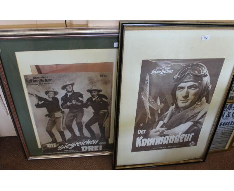 Two German film posters, Twelve O Clock High and The Commander