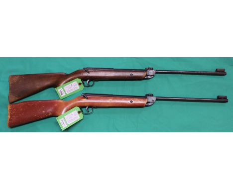 A Diana G34 .22 air rifle in original box with a Milbro G34 .22 air rifle, as a post 1939 air weapon the restrictions of the 