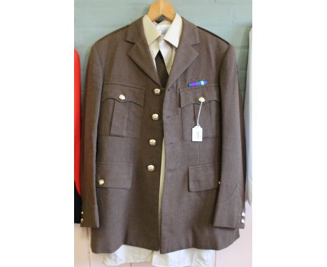 A No.2 Officers dress uniform (jacket, two pairs of trousers and shirt) Leicestershire Reg't