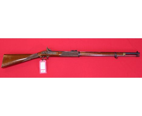 A two band (Volunteer) muzzle loading rifle by Parker Hale in .451 cal, in overall very good condition, S/No.566, this item c