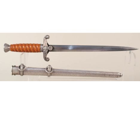 A German Third Reich era Army (Heer) Officers dress dagger with scabbard by Alcoso, overall an excellent example with good da